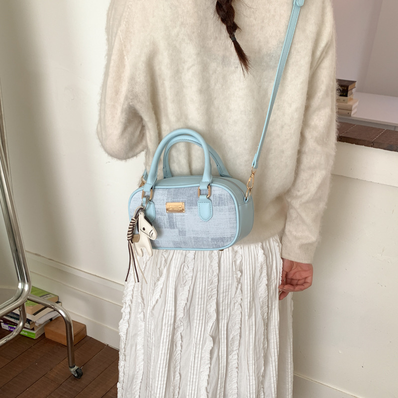 Nicho de diseño de bolso de mano Boston 2026 nuevo bolso de mujer simple sensación diaria de moda bolso de viaje image 4