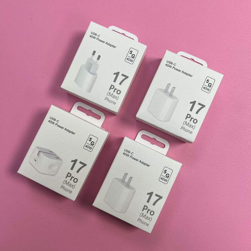 Suitable for Apple 17 Charger Packaging Box Pd40W Fast Charging Head Packaging Cross-Border Wholesale Spot Color Box Suitable for Apple 17 Charger Packaging Box Pd40W Fast Charging Head Packaging Cross-Border Wholesale Spot Color Box