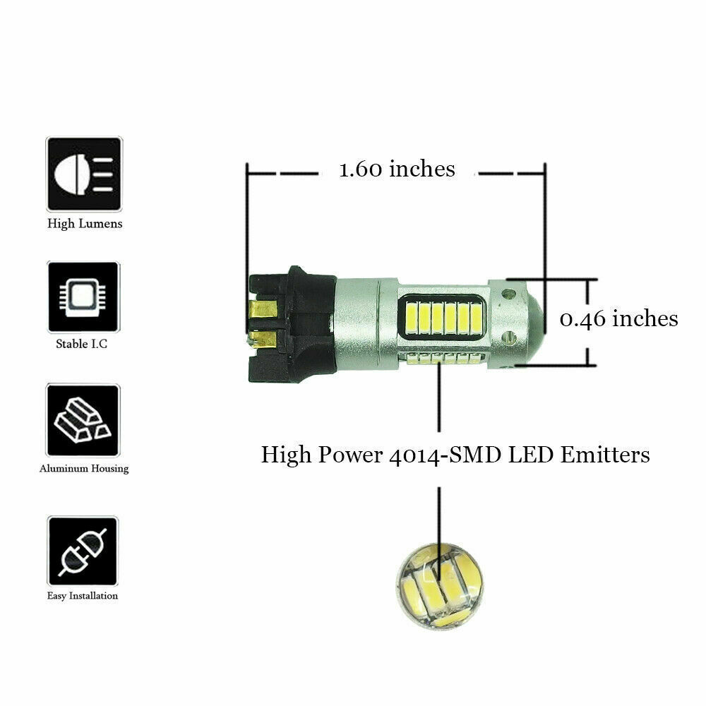 Luz diurna de automóvil PW24W 4014 30SMD alta luz decodificada LED luz de dirección luz de marcha image 3