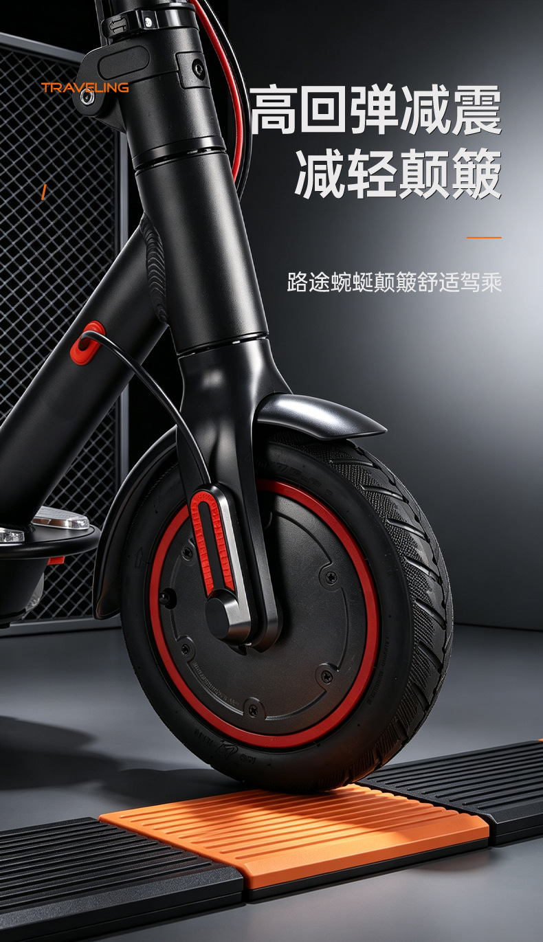 Cross-border foldable electric scooter for commuting to work, adult mobility vehicle, shock-absorbing portable two-wheeled scooter wholesale