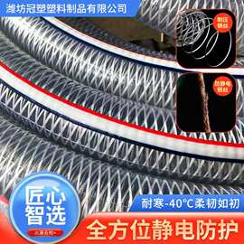耐低温硅胶钢丝复合防静电管 油泵抽油管耐油耐酸碱PVC钢丝复合管