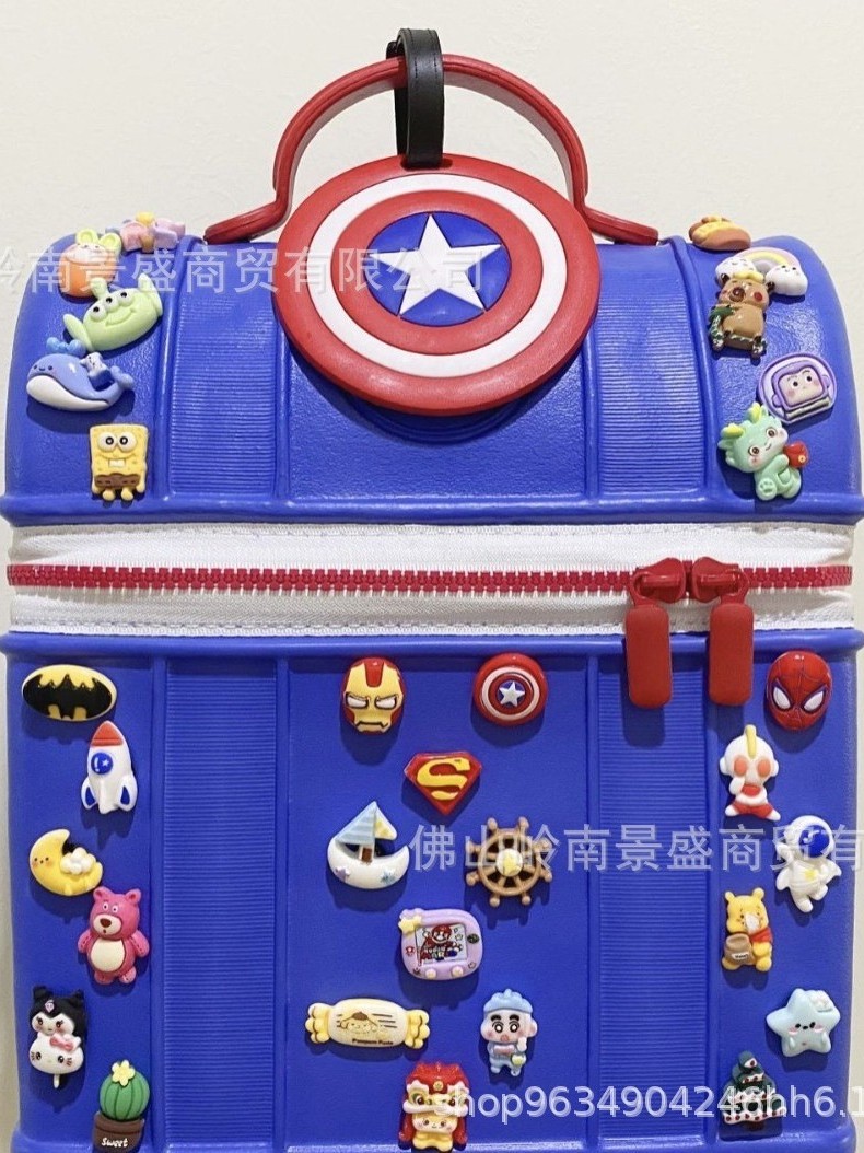 Niños agujeros decoración guardería para niños niñas mochila EVA lindos dibujos animados DIY mochila de hombro de gran capacidad