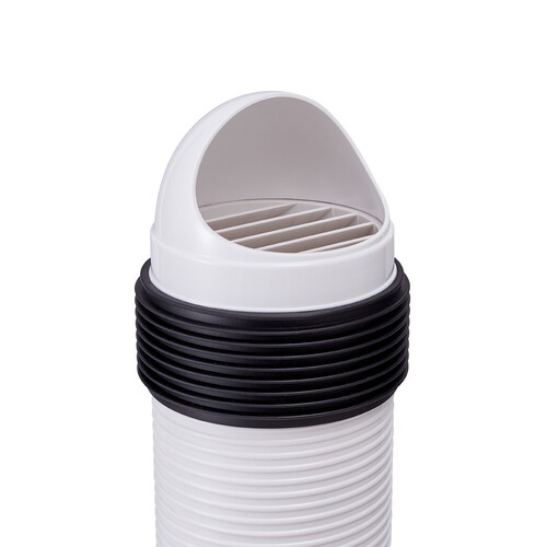 Source manufacturer's new ABS material multi-section connection type can be installed indoors to prevent leakage through the wall air duct