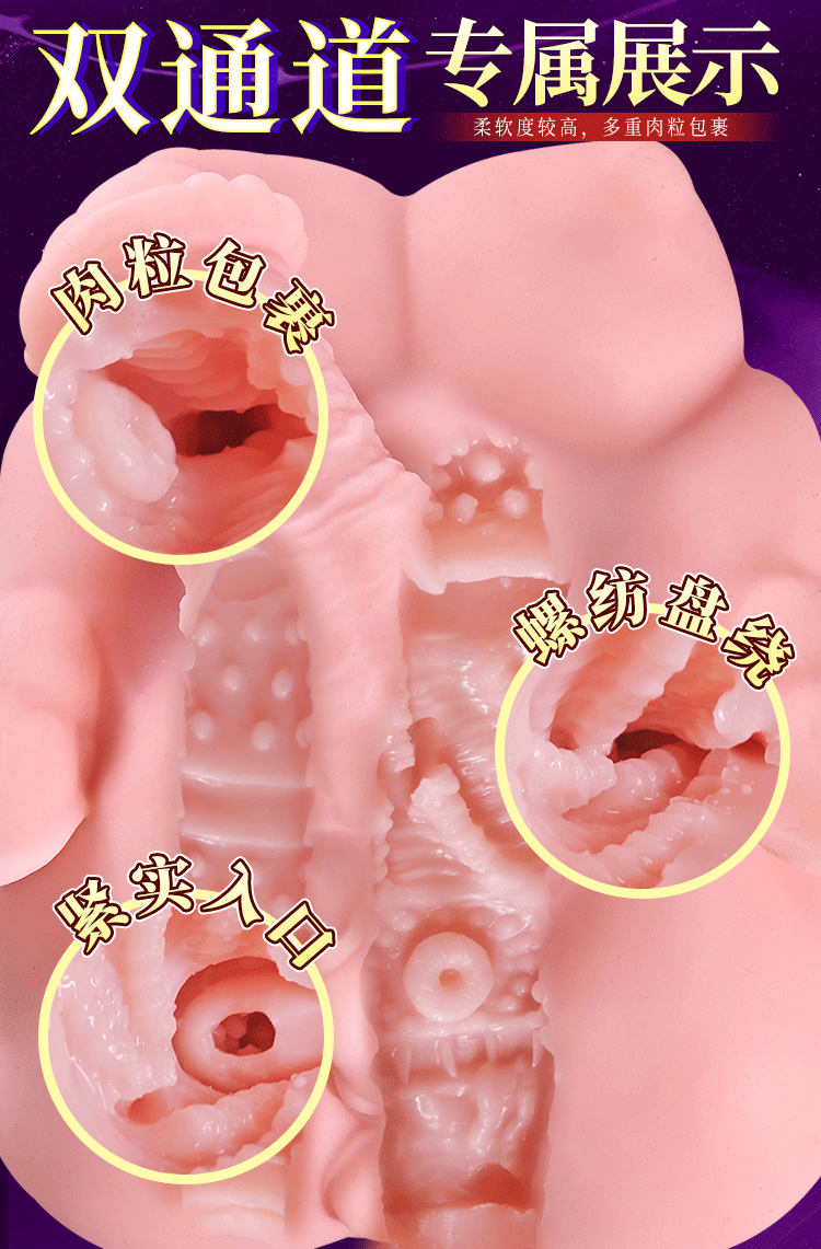 Jiuai Airplane Cup Male Masturbator, Irregular Big Butt Half-Body Doll, TPE, Manual, Flesh — detail image 26
