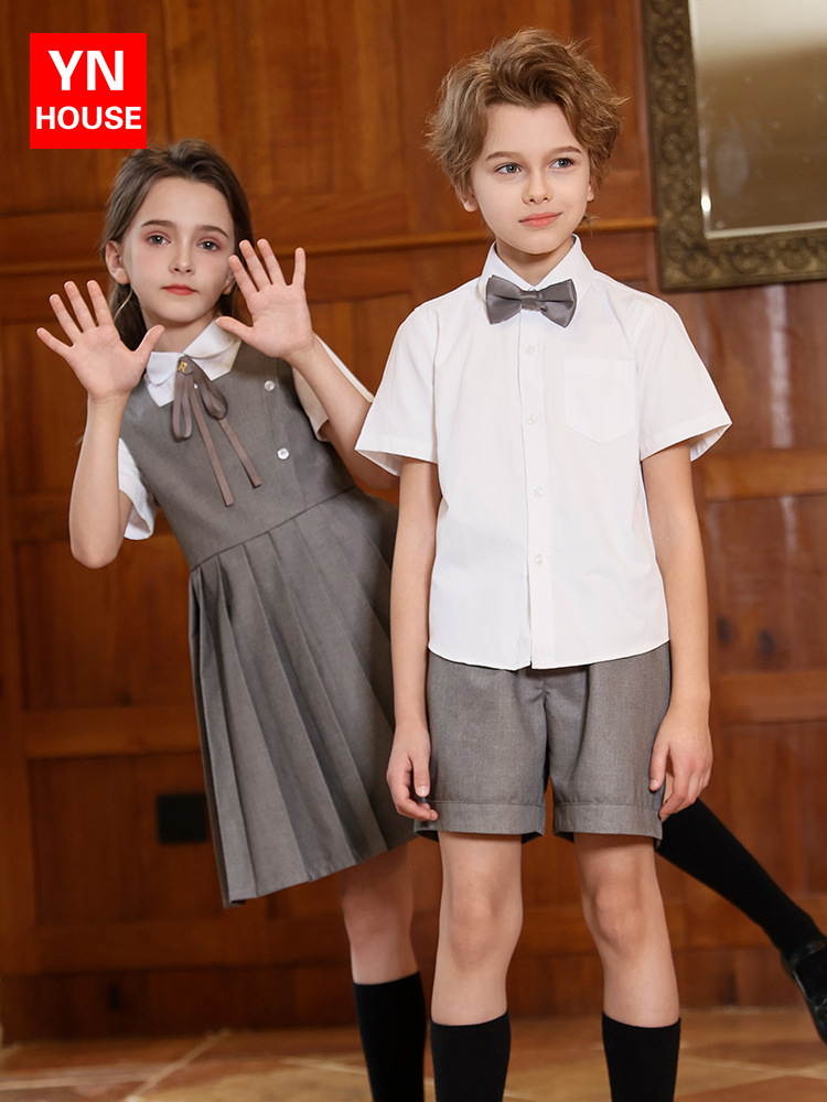 Uniformes escolares de verano para niños, uniformes para el coro de los seis días, uniformes de clase de estilo escolar para niños y niñas, trajes de jardín de infantes