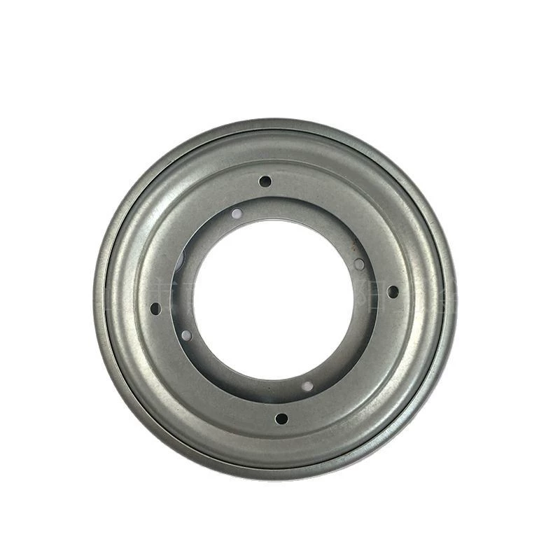 5.5 inch hollow round iron turntable display stand TV cabinet cosmetic mirror rotating base galvanized furniture hardware manufacturer