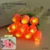 15 pieces of Led light pink tulips + fishtail yarn at special price