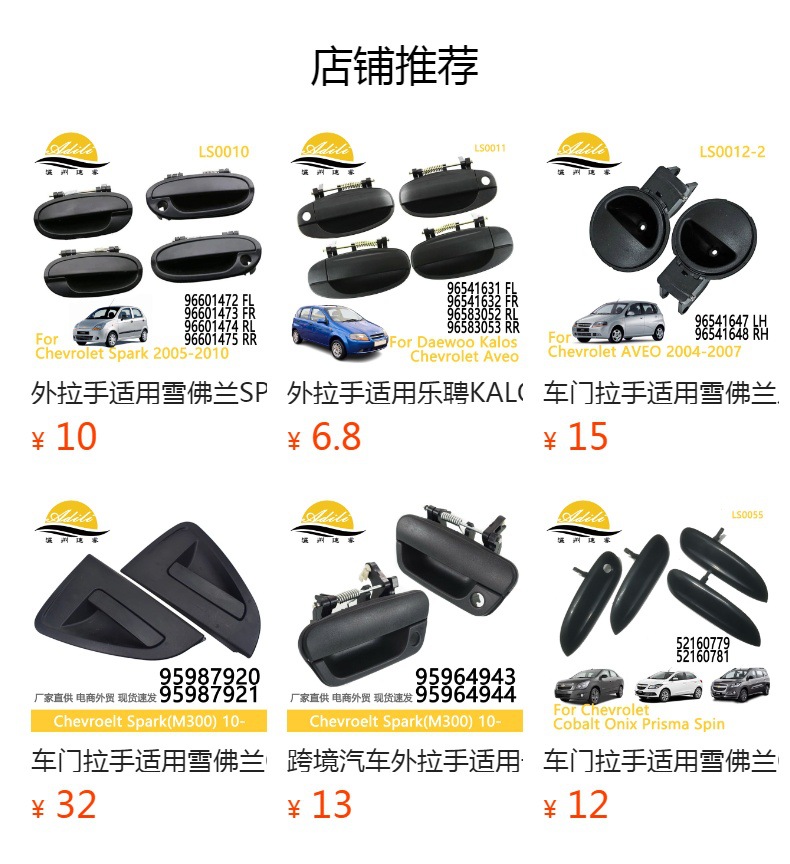 Inner handle for Chevrolet CHEVROLET SPARK MATIZ 05- 96601585 96601586