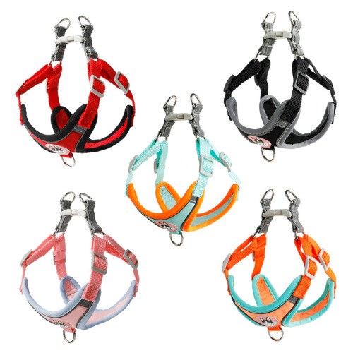 Manufacturer Pipitao Suede Adjustable Reflective Chest and Back Traction Rope to Prevent Break-Out Dog Walking Rope When Going Out