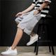Linen Shorts Men's Summer Sports Casual Large Pants Outer Wear Thin Cotton and Linen Loose plus size Men's Five-point Pants
