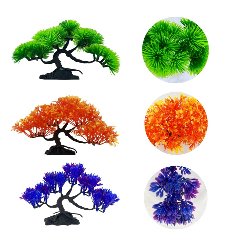 Аквариум Пейзаж Пакет Пластиковая Моделирование Добро пожаловать Сосна Водная Трава Украшение Аквариума Поддельная Вода Поддельная Дерево Трава Моделирование Растение