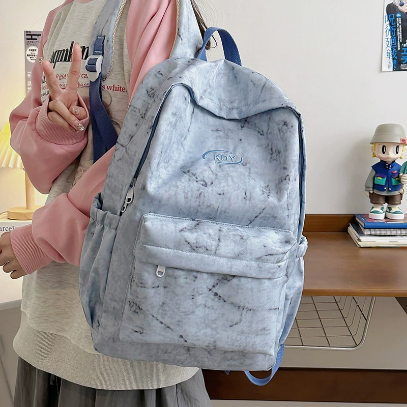Capacious backpack, shoulder bag for students, laptop, Korean style