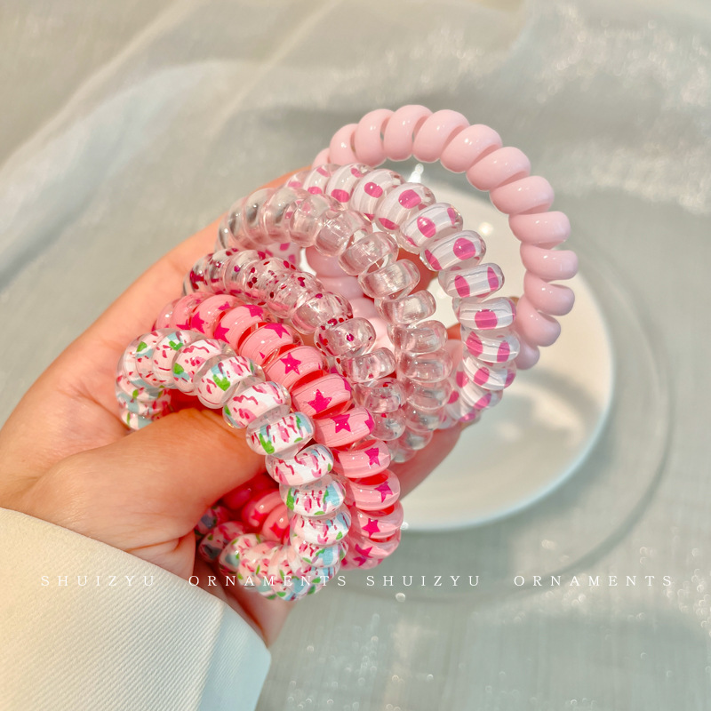 Trenza de burbuja de temperamento de moda, cuerda para el cabello, lazo para el cabello, nuevos accesorios para el cabello de alta gama para mujeres, cola de caballo simple, línea telefónica trenzada, banda de goma