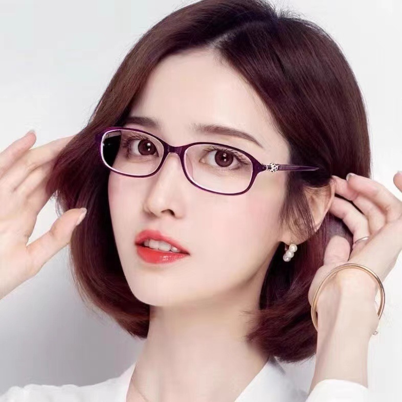Anti-blue light reading glasses for women, fashionable, ultra-light and elegant, German anti-fatigue, anti-radiation, high-definition, old light, presbyopia