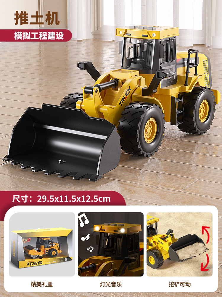 Rodillo de carretera grande de ingeniería plana traje de vehículo de inercia para niños coche de juguete carretera presionando coche máquina de presión niño de 2-3 años