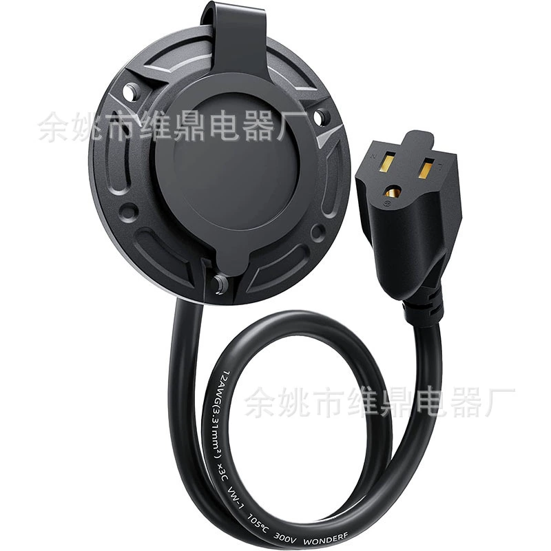 5-15P to 5-15R American RV charging socket American waterproof extension power cord 18AWG16/14AWG