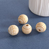 Round beads, carved bracelet with tassels, 16mm, 20mm