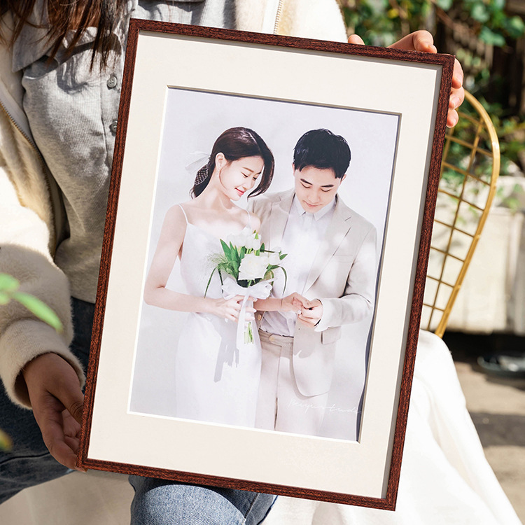 Simple aluminum alloy wedding photo wedding photo frame wall-mounted photo frame made of photo frame family portrait custom framed picture frame