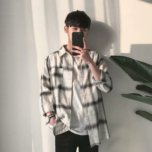 Men's Long Sleeve Spring and Autumn New Korean Style Trendy Cool Casual Jacket Leisure Couple's Shirt Loose