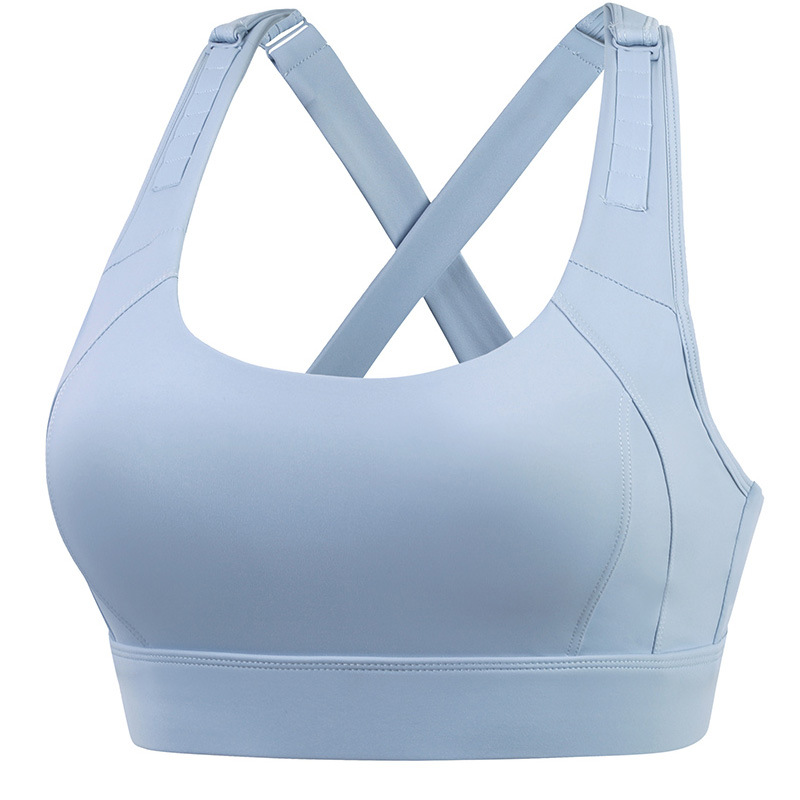 Sports Underwear Women's High Strength Running Shockproof Big Chest Shown Small Fat mm Adjustable One-piece Yoga Fitness Bra 5