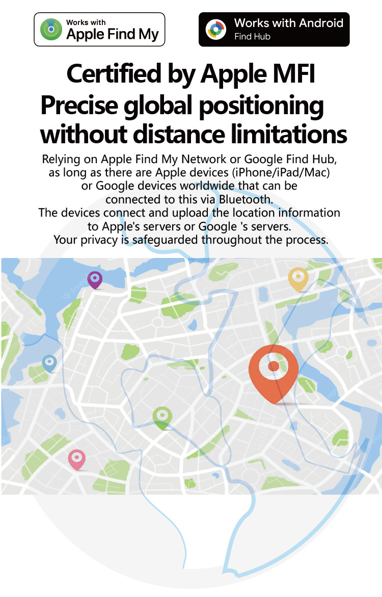 Dual System New Positioning Device Applicable to Air Tag Anti-Loss Device Unlimited Distance Bluetooth Round Positioning Tracker
