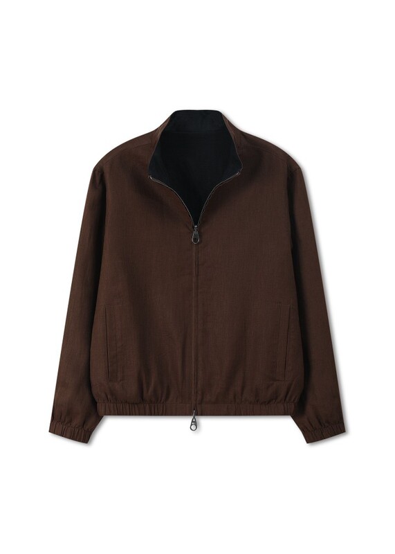Bc Men's Old Money Style Double-Sided Linen Bomber Jacket Spring and Summer Thin Lightweight Glossy Solid Color Jacket Bc Men's Old Money Style Double-Sided Linen Bomber Jacket Spring and Summer Thin Lightweight Glossy Solid Color Jacket