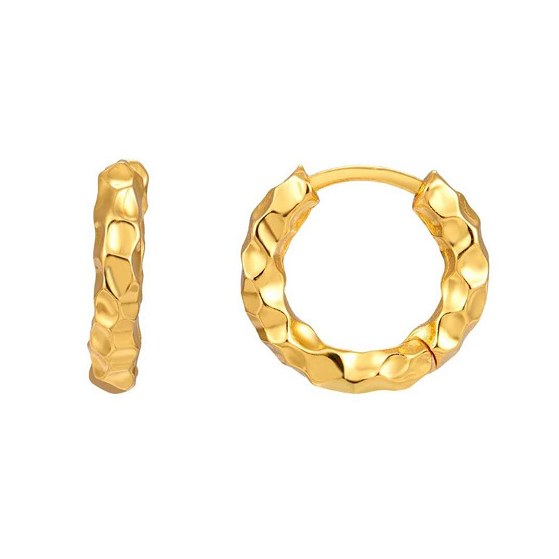 Cross-border European and American simple design ear buckle earrings twisted texture earrings