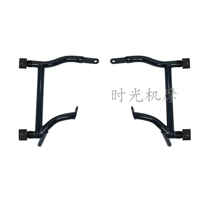 Two-character Bar, Motorcycle bumper - black-black-roller-style