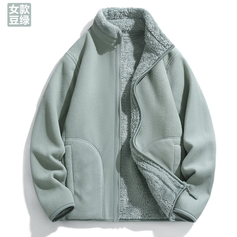 Cordero de cordero chaqueta de terciopelo de doble cara chaqueta de terciopelo de hombre y mujer chaqueta de moda de otoño y invierno de 2025 terciopelo de grano de oscilación hombre ocio