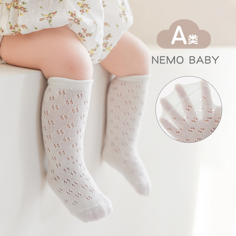 Calcetines para bebés delgados calcetines para niñas sueltos España movimiento de anillo hueco malla princesa calcetines de algodón para bebés