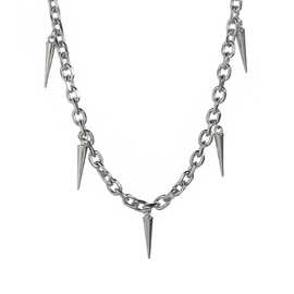 欧美朋克几何跨境专供 子弹铆钉夸张夜店 朋克项链 配饰批发