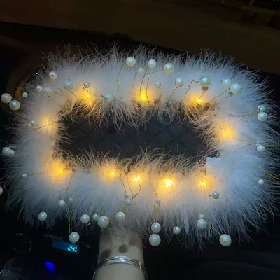 Anti-slip mat: car decoration mat car supplies - medium-bubble-feather-non-slip-mat-white-with-light