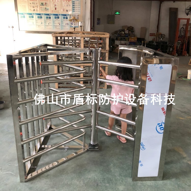 矩形半高单向旋转门不锈钢单项导流闸门游乐园景区车站进出口道闸