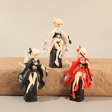 9cm3款游戏人物手办 动漫卡通坐姿穹妹公仔玩具摆件树脂潮玩批发