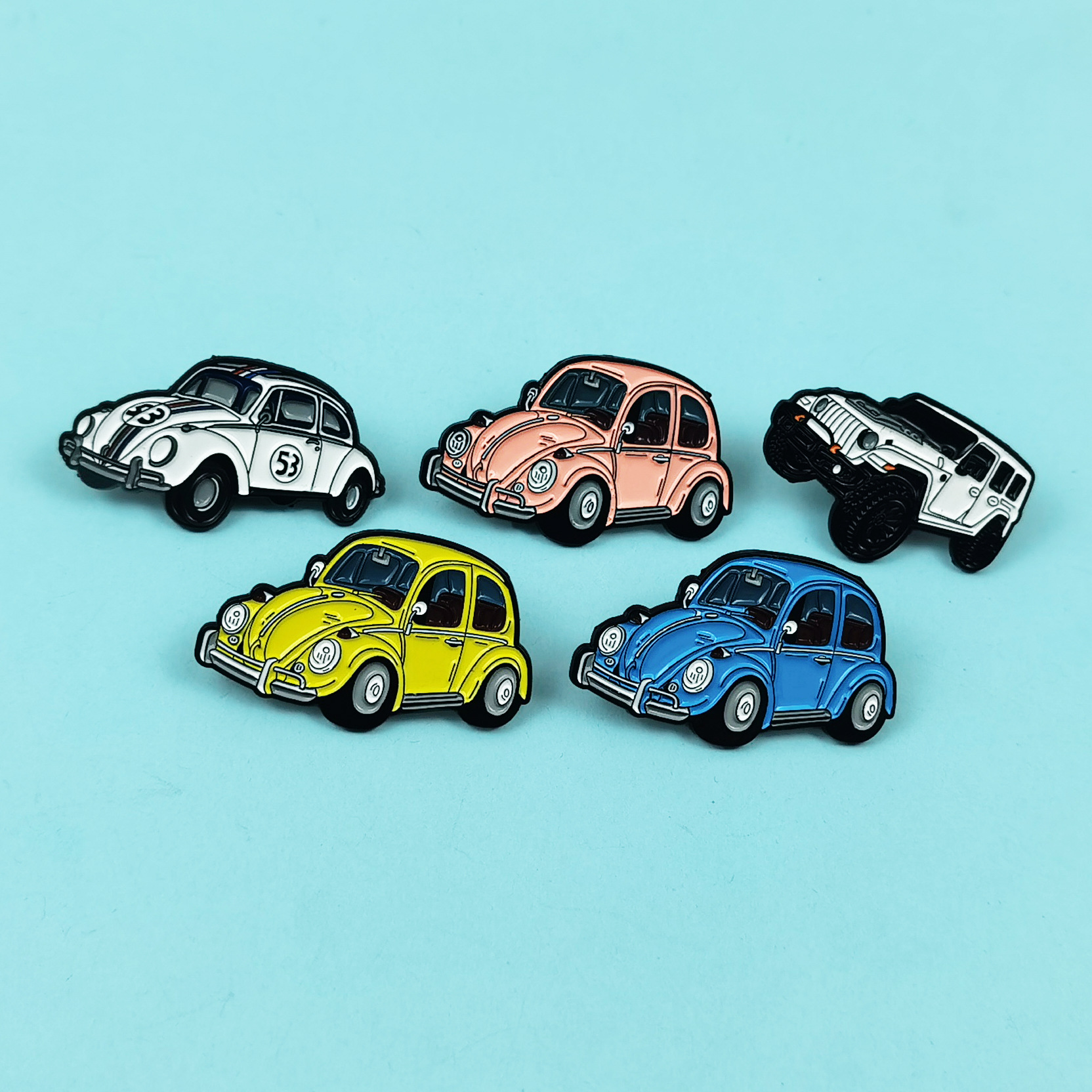 Insignias metálicas de diseño creativo de dibujos animados, broches de combinación con personajes de coches, accesorios decorativos para ropa y mochilas infantiles. image 3