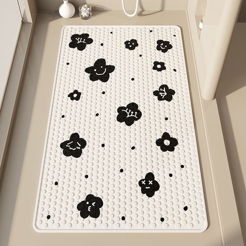 흑백 꽃 물방울 무늬