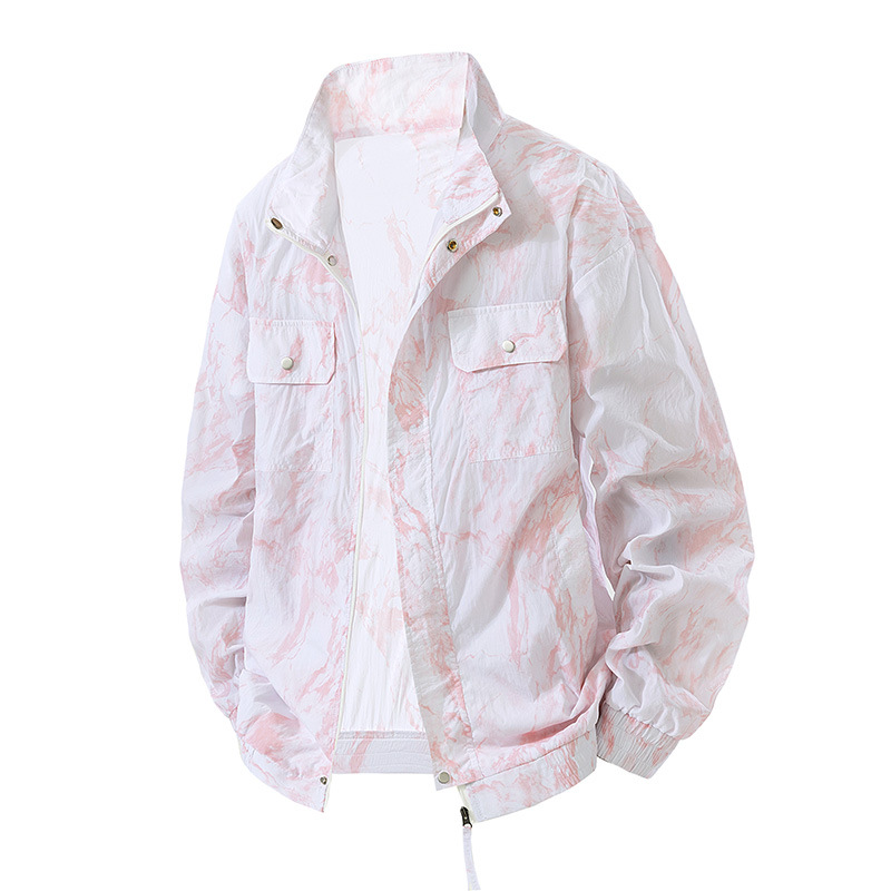 Imagen tridimensional en 3D] Ropa de protección solar de talla grande de seda de hielo M-8XL para hombres UPF50 protección UV para parejas Ropa de protección solar fresca image 6