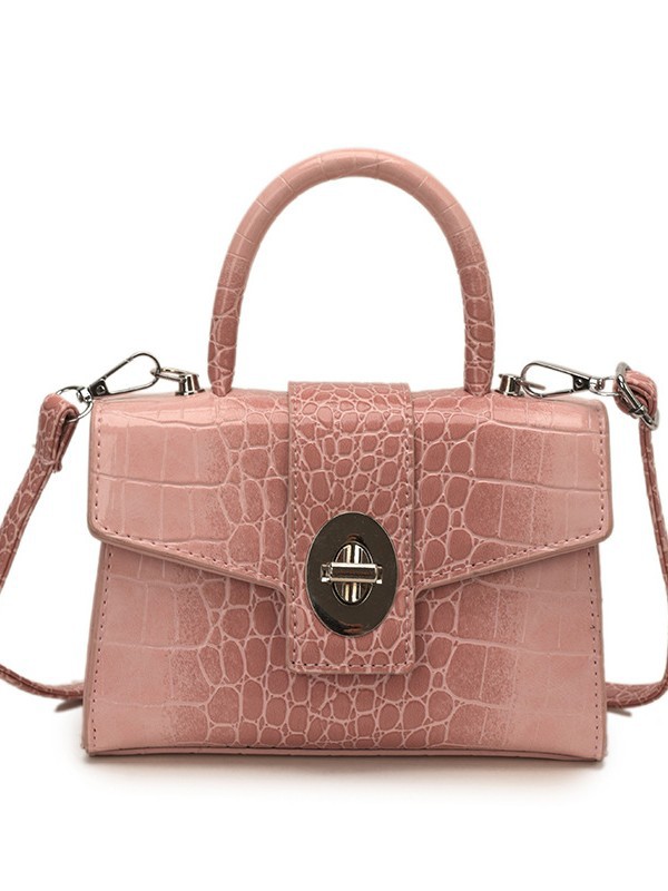 Niche Zhong alta textura portátil cocodrilo pequeño bolso cuadrado para mujeres 2026 nuevo estilo de moda versátil bolso de hombro coreano