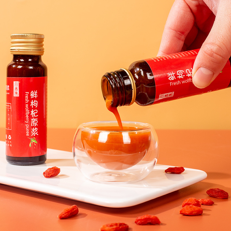 Revitalizing Collection Fresh Goji Berry Original Juice 300ML Ningxia Fresh Fruit Goji Berry Beverage Source Factory Private Label OEM