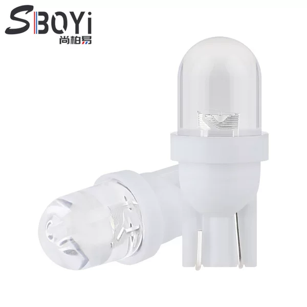 Car t10 width light interior light led round head straw hat light reading light tail light small light 1led license plate light