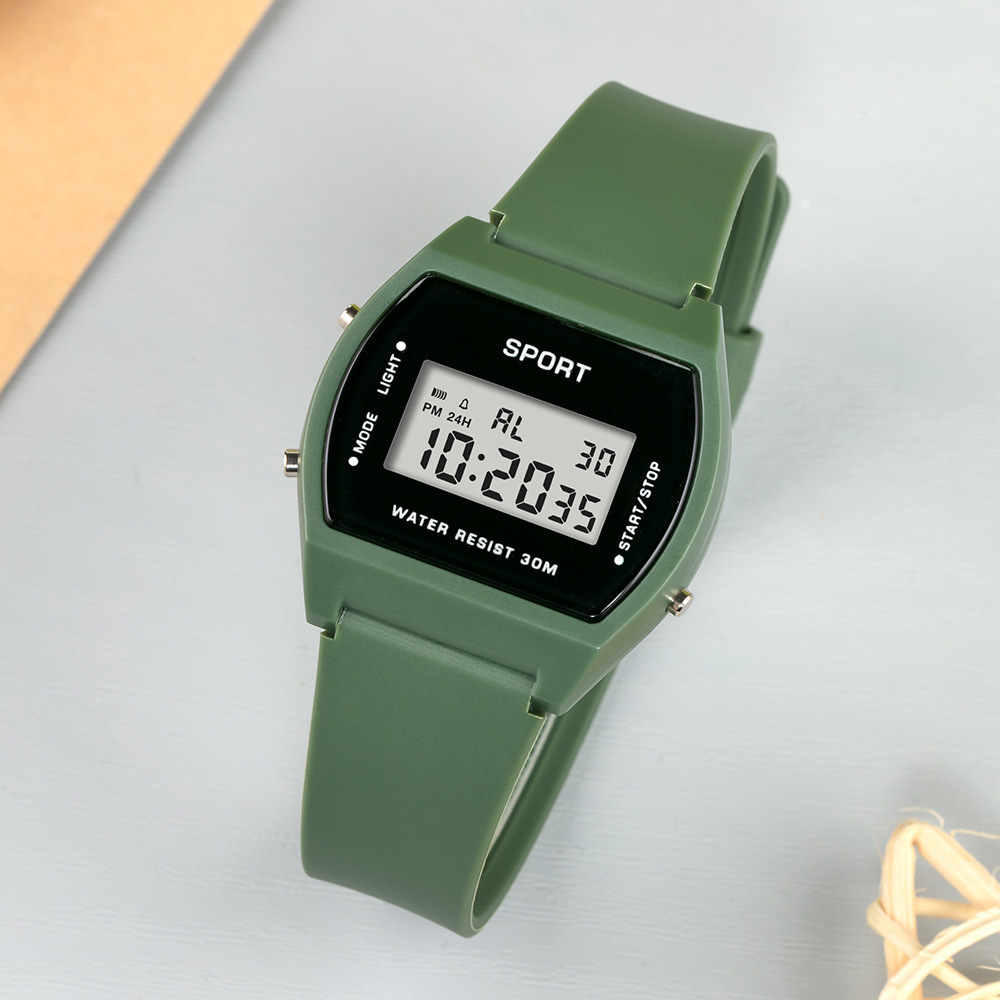 Hombres y mujeres transfronterizos estudiantes de secundaria relojes electrónicos luminosos reloj despertador cuadrado multifuncional cronógrafo fabricantes de relojes electrónicos al por mayor