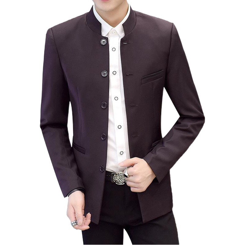 2026 New Chinese Style Men's Zhongshan Suit with Stand Collar, Traditional Tang Suit, Hanfu for Students, Host Performance Attire
