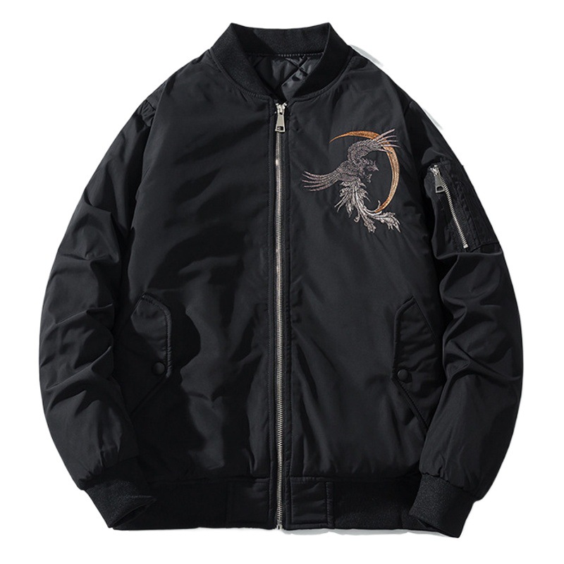 Chaqueta de los hombres nueva chaqueta piloto diablo estilo coreano juventud abrigo estilo chino bordado béisbol uniforme moda