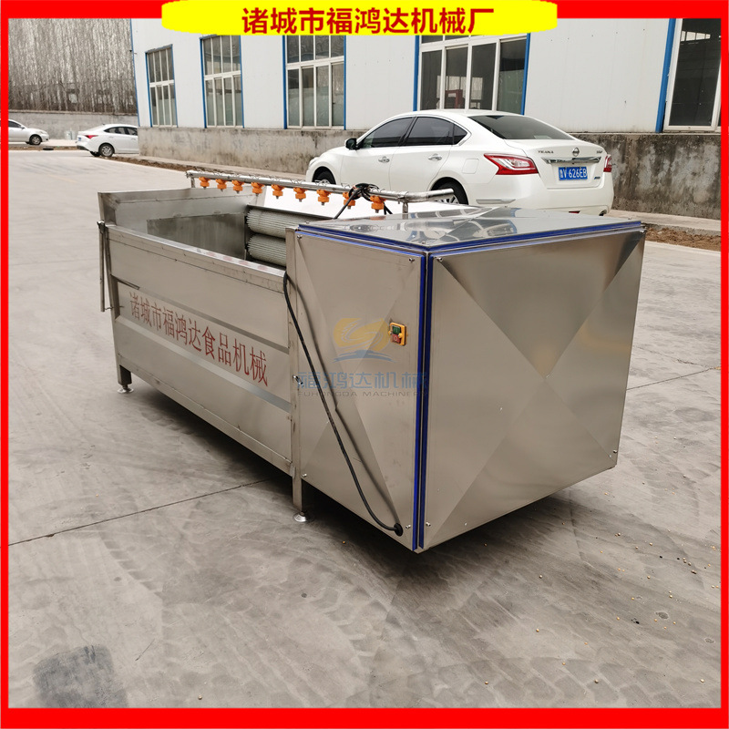清洗猪耳朵设备 一次放200斤猪蹄毛刷清洗机 洗姜不辣机器
