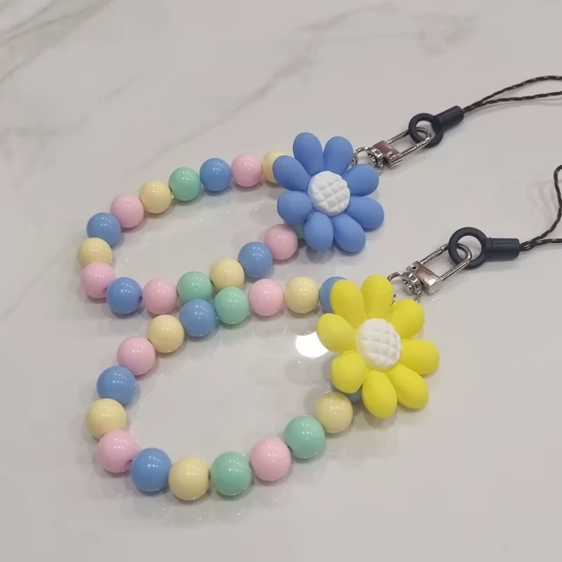 Короткий браслет, мобильный телефон, креативный ремешок, цепочка handmade, кулон, телефон, цветочный