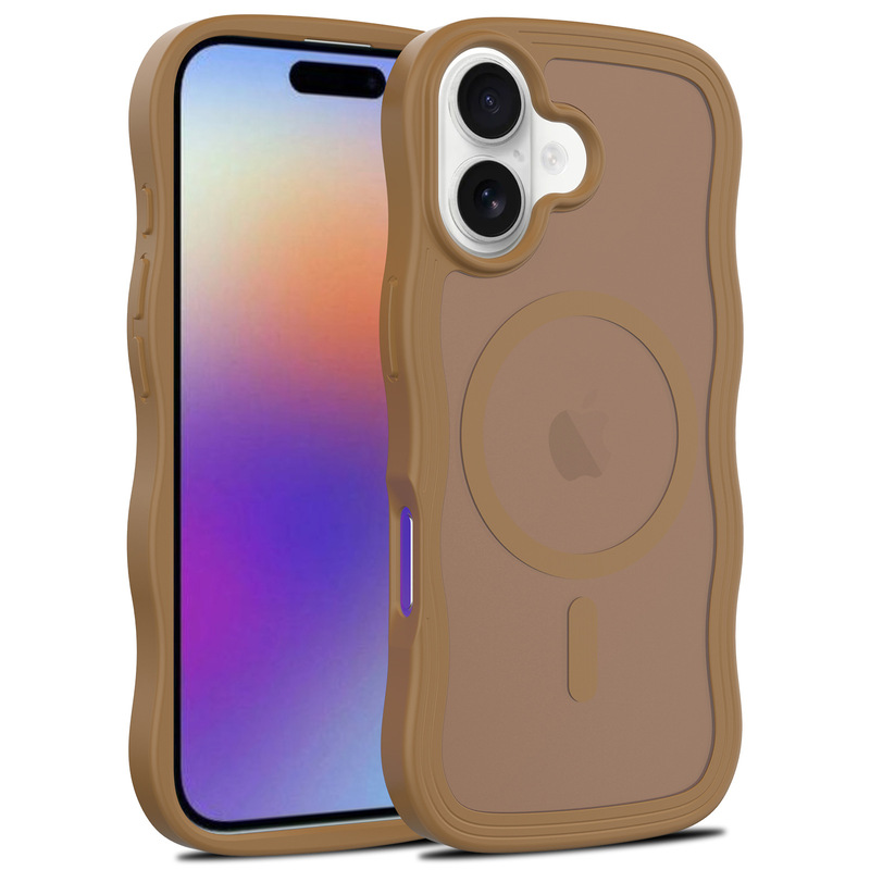 亚马逊适用苹果17波浪纹肤感磁吸手机壳iPhone17Pro二合一防摔壳|undefined