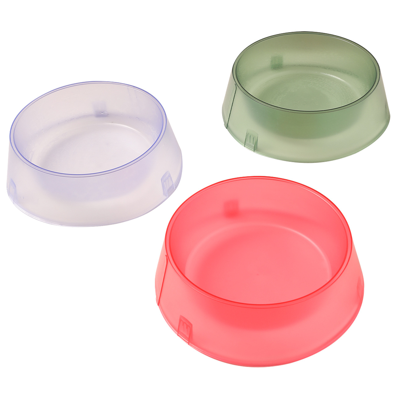 Hawo nueva mascota semi-transparente solo Tazón PP material gato tazón antideslizante gran capacidad gato tazón perro tazón gato y gato vajilla