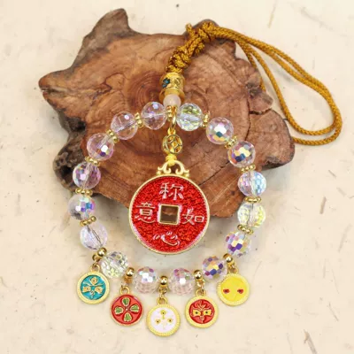 Crystal Five-Path Fortune God Car Car hanging - as-desired