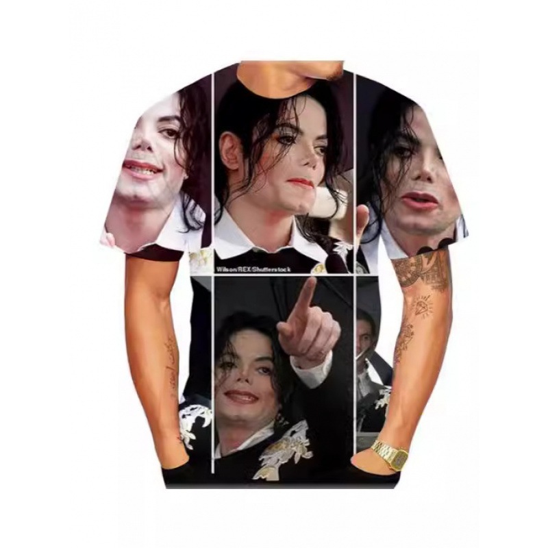 Michael Jackson 3D Printed Men's T-Shirt Casual Short Sleeve Oversized Fashion Pullover Summer