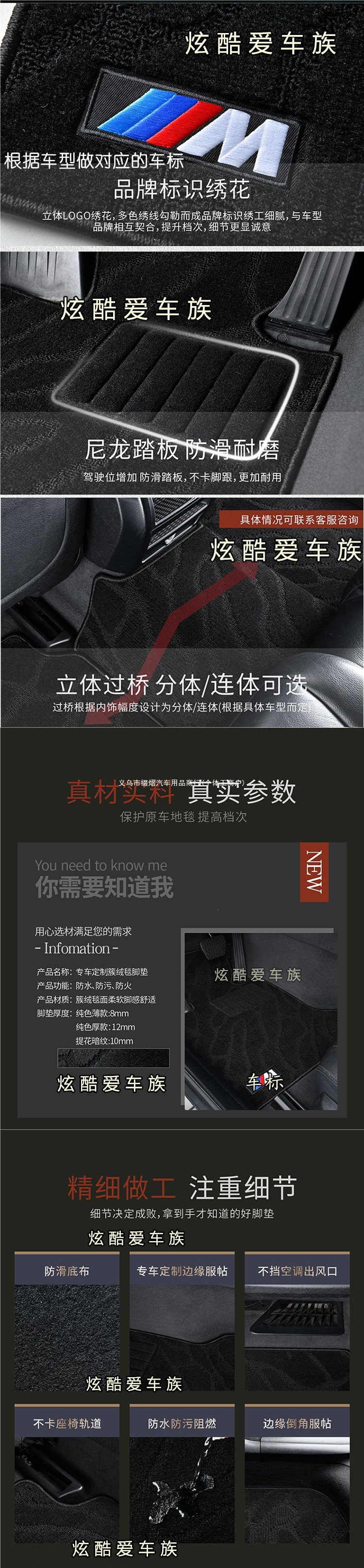 Suitable for BMW 1 Series floor mats 120125118iF52F20E81, original factory style car mats with plush surface